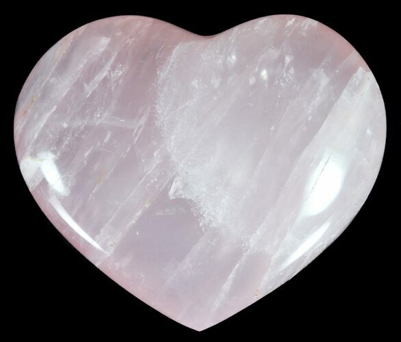 Polished Rose Quartz Heart - Madagascar #59096